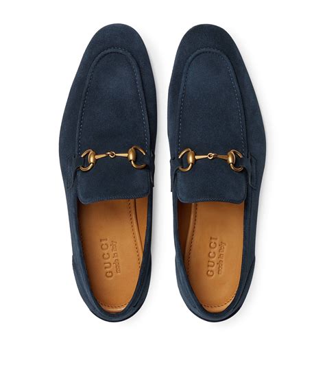 Men's Gucci Jordaan loafer in blue suede 